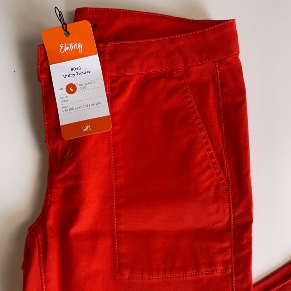 CABI UTILITY TROUSER IN CORAL #6046 - SIZE 4 - NWT! - Picture 9 of 9
